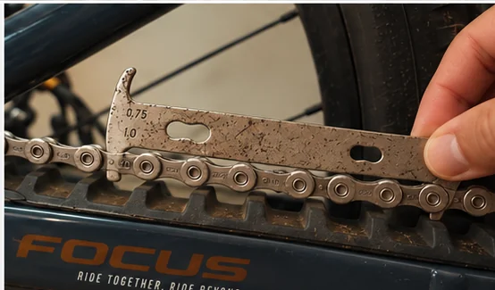 Herramienta medidora de desgaste de cadena MTB